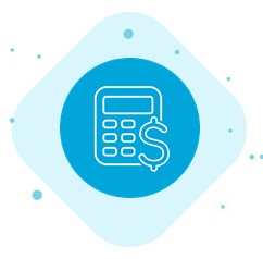Ícone de controle de orçamento